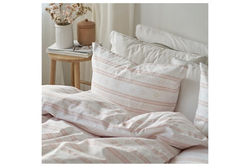 Dynebetræk Enkeltseng 2-Del Inka Rosa - Tekstiler - Sengetøj - Sengesæt & dynesæt