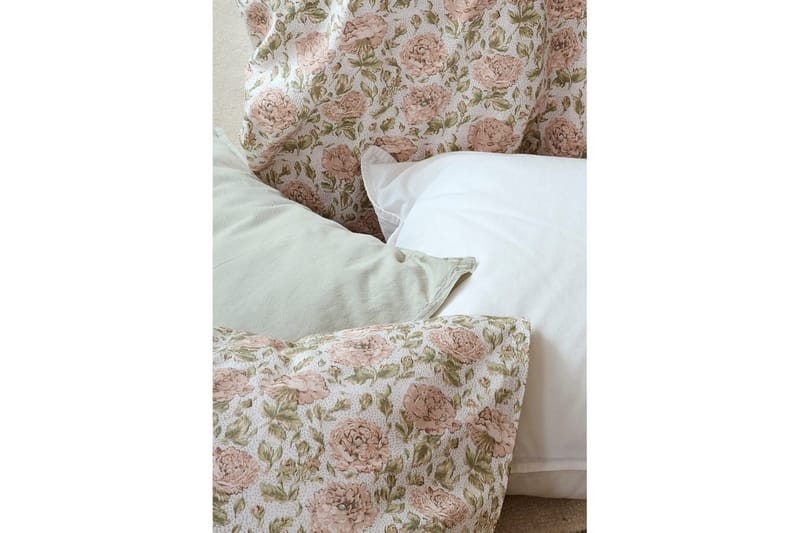 Dynebetræk Enkeltseng 2-Del Irma Blomst Rosa - Tekstiler - Sengetøj - Sengesæt & dynesæt