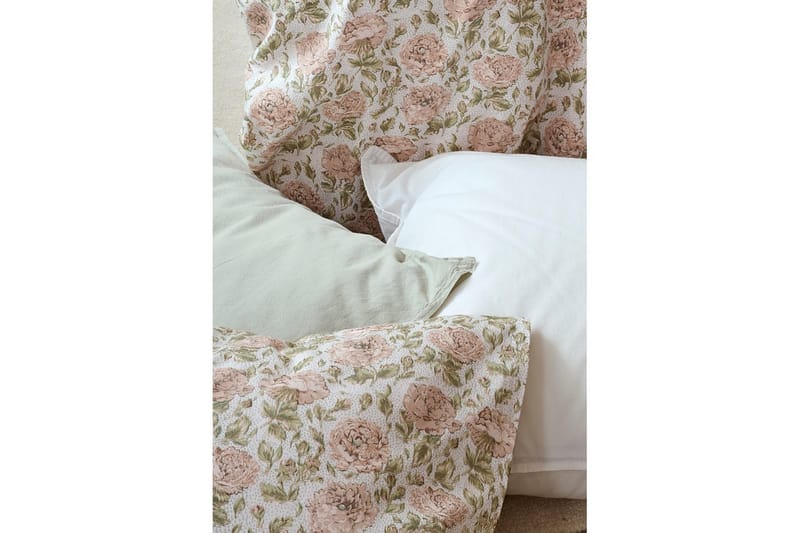Dynebetræk Enkeltseng 2-Del Irma Blomst Rosa - Tekstiler - Sengetøj - Sengesæt & dynesæt