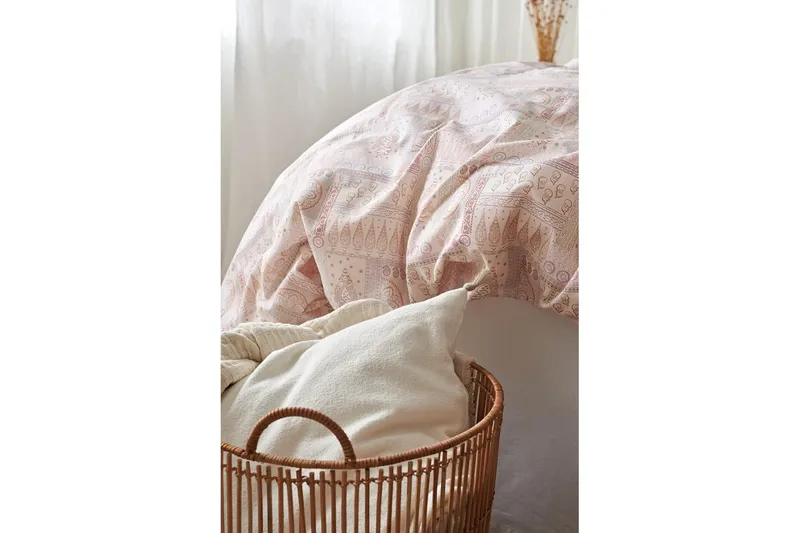 Dynebetræk Enkeltseng 2-Del Jasmine Fersken - Tekstiler - Sengetøj - Dyne