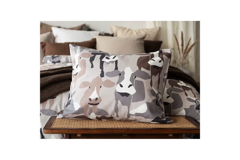 Dynebetræk Enkeltseng 2-Del Køer Sand - Tekstiler - Sengetøj - Sengesæt & dynesæt