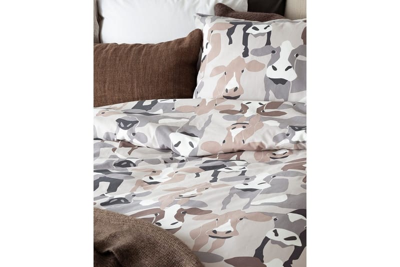 Dynebetræk Enkeltseng 2-Del Køer Sand - Tekstiler - Sengetøj - Sengesæt & dynesæt
