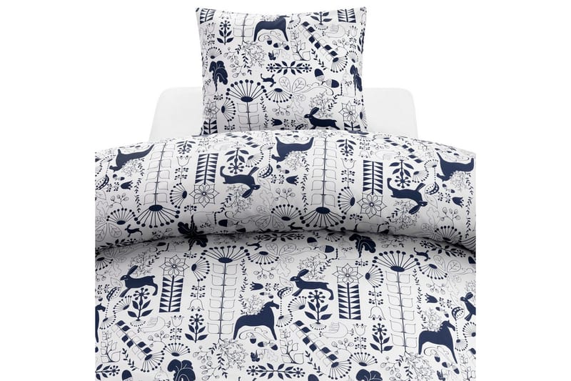 Dynebetræk Enkeltseng 2-Dele Æppelbo, Marineblå