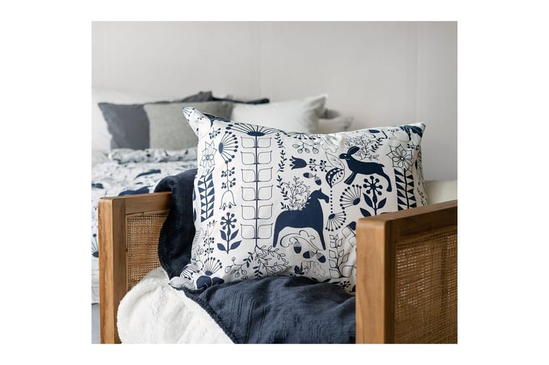 Dynebetræk Enkeltseng 2-Dele Æppelbo - Marineblå - Tekstiler - Sengetøj - Sengesæt & dynesæt