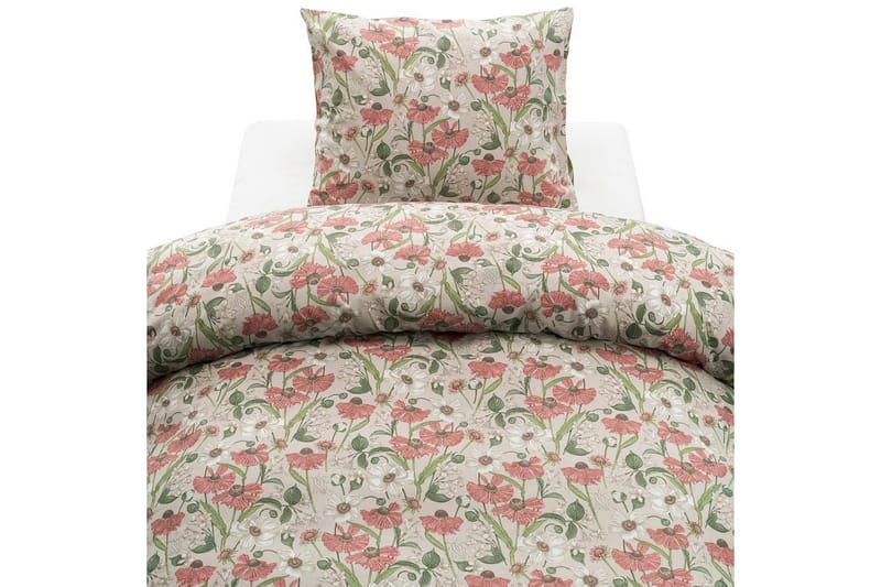 Dynebetræk Enkeltseng 2-Dele Fleur, Rosa