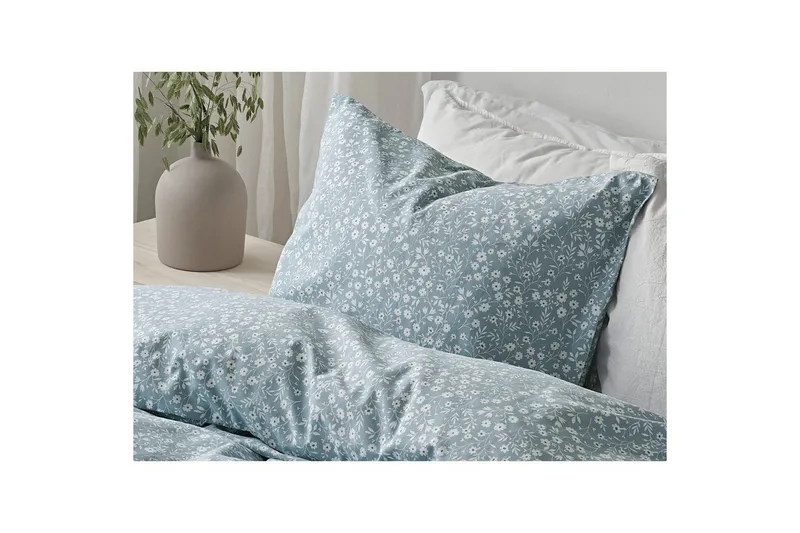 Dynebetræk Enkeltseng 2-Dele Hedda - Blå - Tekstiler - Sengetøj - Sengesæt & dynesæt