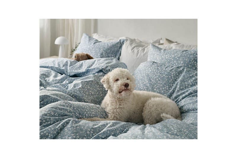 Dynebetræk Enkeltseng 2-Dele Hedda - Blå - Tekstiler - Sengetøj - Sengesæt & dynesæt