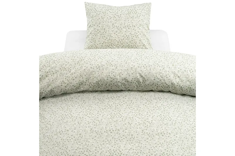 Dynebetræk Enkeltseng 2-Dele Hedda - Grøn - Tekstiler - Sengetøj - Sengesæt & dynesæt