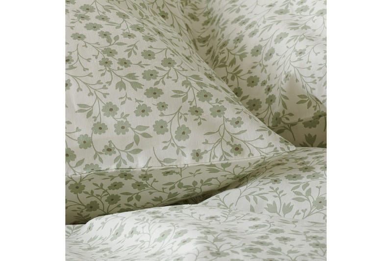 Dynebetræk Enkeltseng 2-Dele Hedda - Grøn - Tekstiler - Sengetøj - Sengesæt & dynesæt