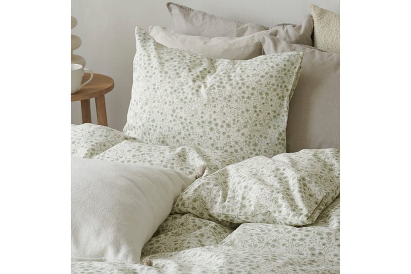 Dynebetræk Enkeltseng 2-Dele Hedda - Grøn - Tekstiler - Sengetøj - Sengesæt & dynesæt