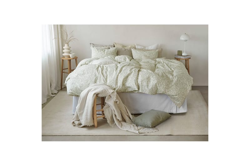 Dynebetræk Enkeltseng 2-Dele Hedda - Grøn - Tekstiler - Sengetøj - Sengesæt & dynesæt