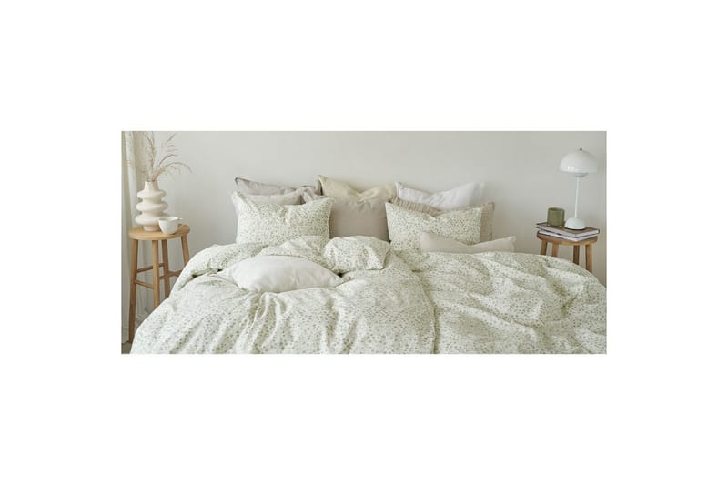 Dynebetræk Enkeltseng 2-Dele Hedda - Grøn - Tekstiler - Sengetøj - Sengesæt & dynesæt