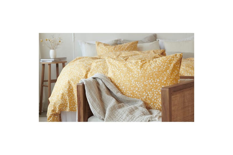 Dynebetræk Enkeltseng 2-Dele Hedda - Gul - Tekstiler - Sengetøj - Sengesæt & dynesæt