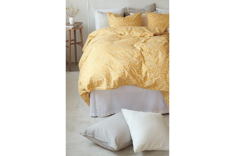 Dynebetræk Enkeltseng 2-Dele Hedda - Gul - Tekstiler - Sengetøj - Sengesæt & dynesæt