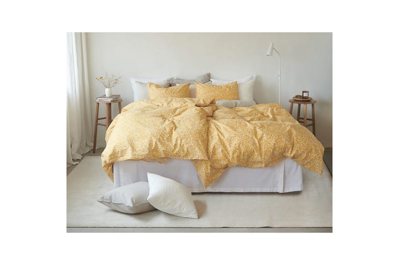 Dynebetræk Enkeltseng 2-Dele Hedda - Gul - Tekstiler - Sengetøj - Sengesæt & dynesæt