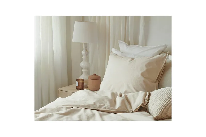 Dynebetræk Enkeltseng 2-Dele Humble - Beige - Tekstiler - Sengetøj - Sengesæt & dynesæt