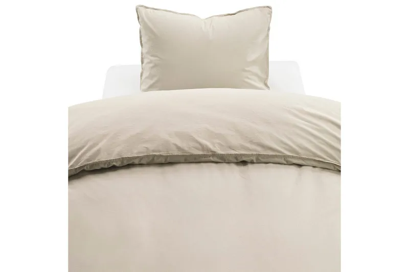 Dynebetræk Enkeltseng 2-Dele Humble - Beige - Tekstiler - Sengetøj - Sengesæt & dynesæt