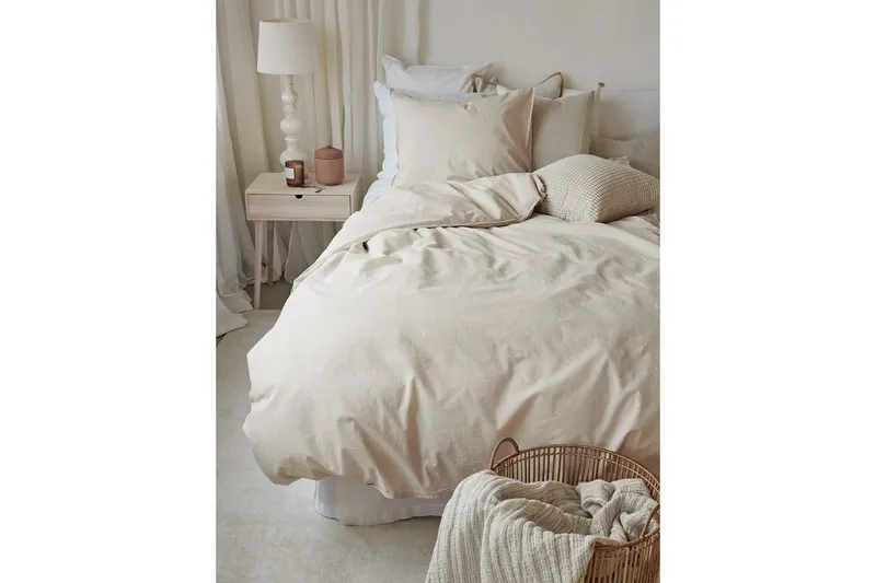 Dynebetræk Enkeltseng 2-Dele Humble - Beige - Tekstiler - Sengetøj - Sengesæt & dynesæt