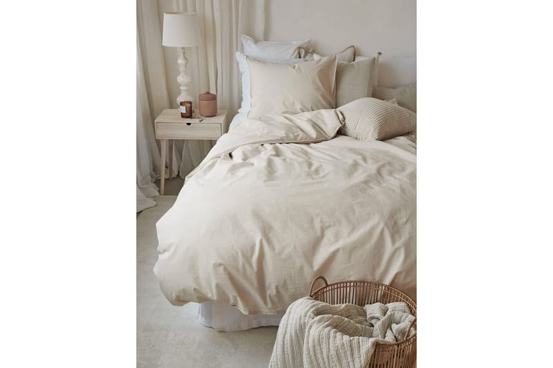 Dynebetræk Enkeltseng 2-Dele Humble - Beige - Tekstiler - Sengetøj - Sengesæt & dynesæt