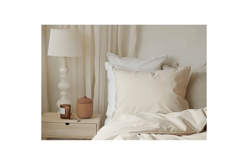 Dynebetræk Enkeltseng 2-Dele Humble - Beige - Tekstiler - Sengetøj - Sengesæt & dynesæt