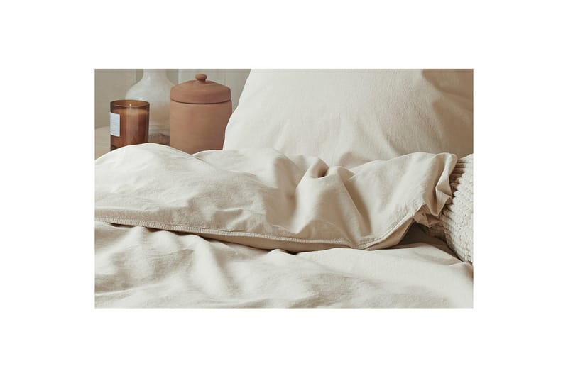 Dynebetræk Enkeltseng 2-Dele Humble - Beige - Tekstiler - Sengetøj - Sengesæt & dynesæt