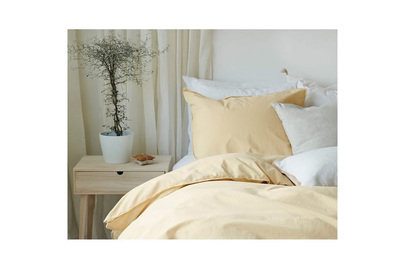 Dynebetræk Enkeltseng 2-Dele Humble - Gul - Tekstiler - Sengetøj - Sengesæt & dynesæt