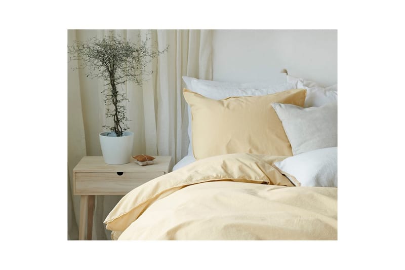 Dynebetræk Enkeltseng 2-Dele Humble - Gul - Tekstiler - Sengetøj - Sengesæt & dynesæt