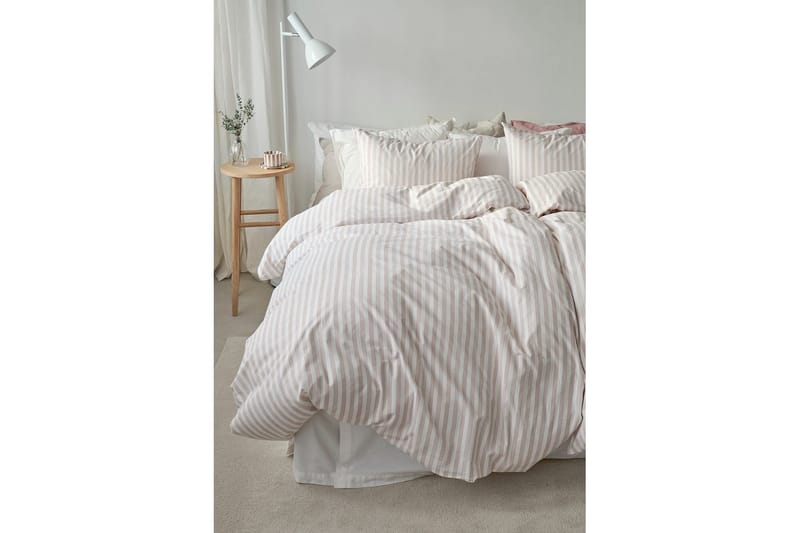 Dynebetræk Enkeltseng 2-Dele Mirjam - Rosa - Tekstiler - Sengetøj - Sengesæt & dynesæt