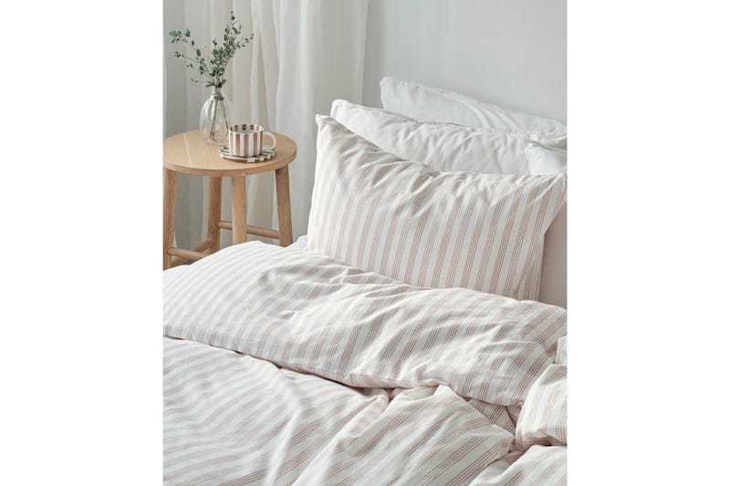 Dynebetræk Enkeltseng 2-Dele Mirjam - Rosa - Tekstiler - Sengetøj - Sengesæt & dynesæt