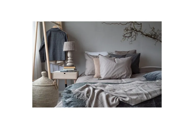 Dynebetræk Enkeltseng 2-Dele Vasket - Brun - Tekstiler - Sengetøj - Sengesæt & dynesæt