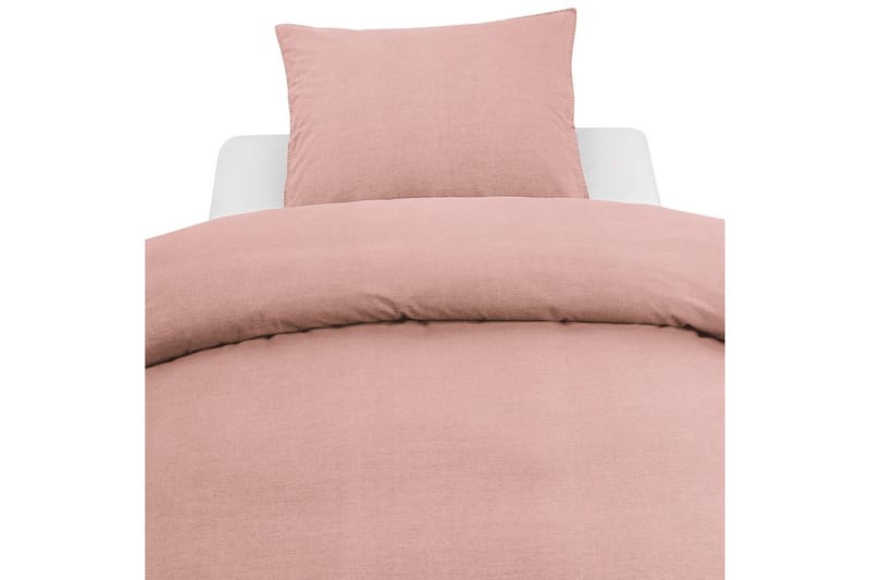 Dynebetræk Enkeltseng 2-Dele Vasket, Ny Rosa
