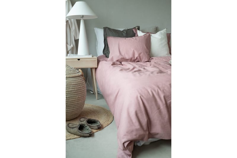 Dynebetræk Enkeltseng 2-Dele Vasket - Ny Rosa - Tekstiler - Sengetøj - Sengesæt & dynesæt