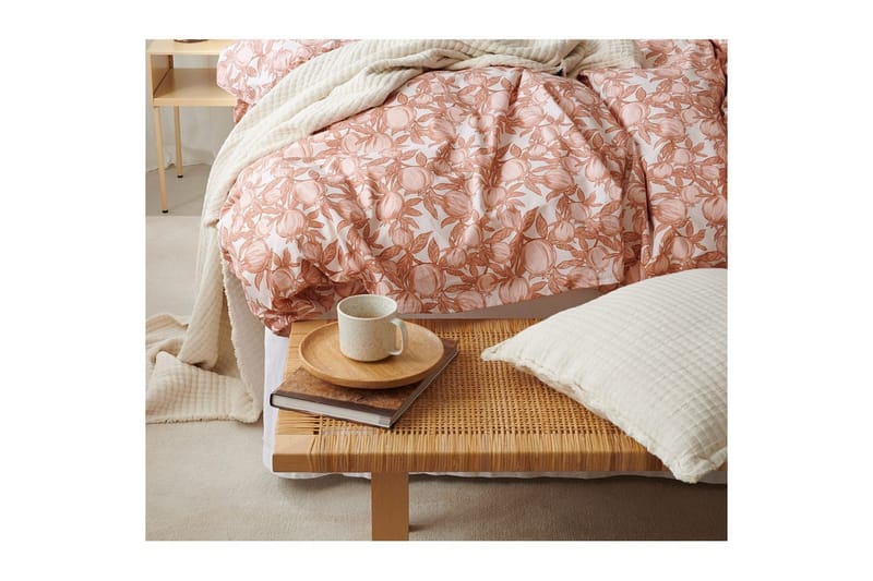 Dynebetræk Enkeltseng 2-Dele Pomegranate - Fersken - Tekstiler - Sengetøj - Dyne