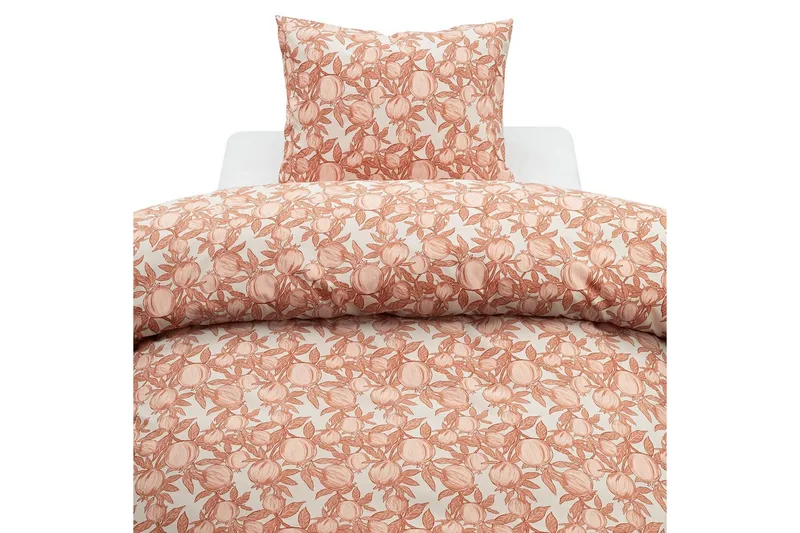 Dynebetræk Enkeltseng 2-Dele Pomegranate - Fersken - Tekstiler - Sengetøj - Dyne