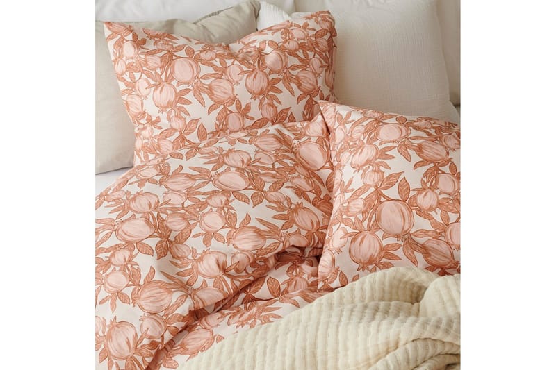 Dynebetræk Enkeltseng 2-Dele Pomegranate - Fersken - Tekstiler - Sengetøj - Dyne