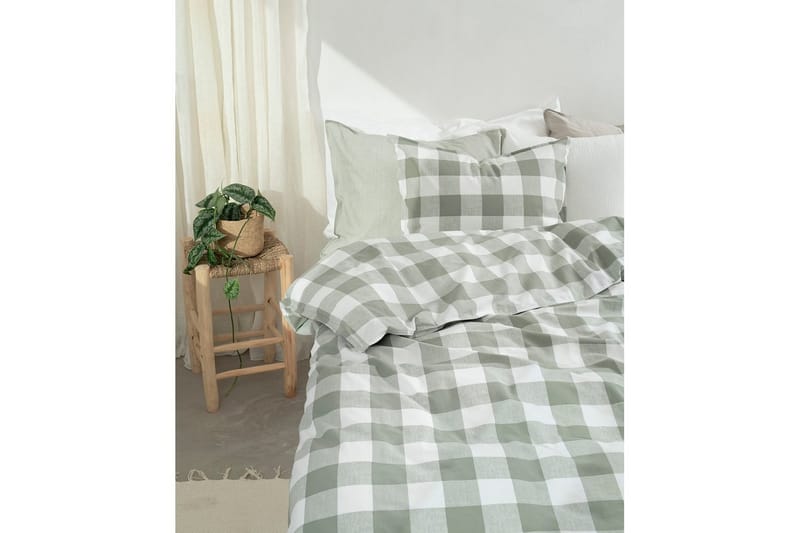 Dynebetræk Enkeltseng 2-Delers Ruta Grøn - Tekstiler - Sengetøj - Sengesæt & dynesæt