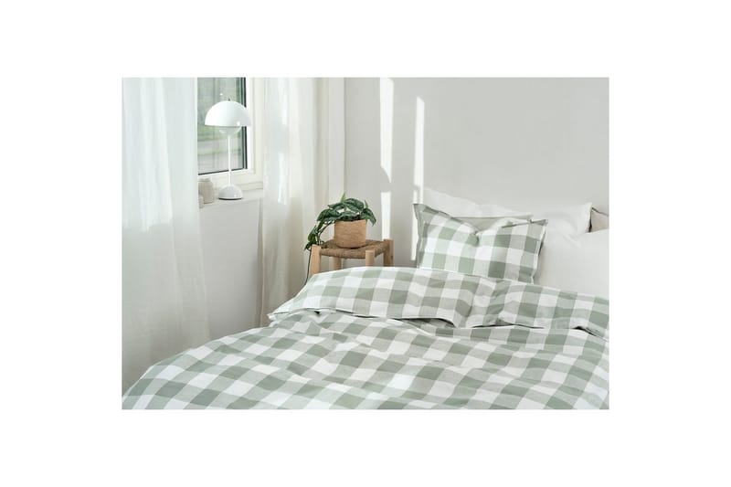 Dynebetræk Enkeltseng 2-Delers Ruta Grøn - Tekstiler - Sengetøj - Sengesæt & dynesæt