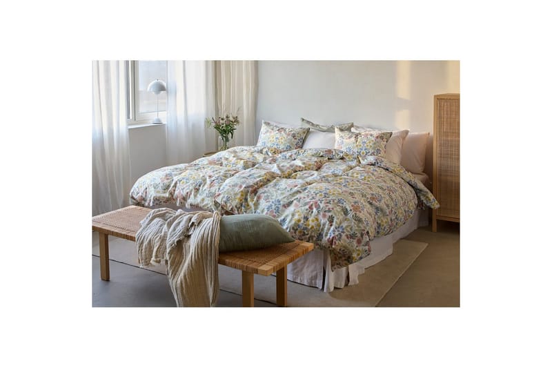 Dynebetræk Enkeltseng 2-Delers Sommerblomster Multi - Tekstiler - Sengetøj - Dyne