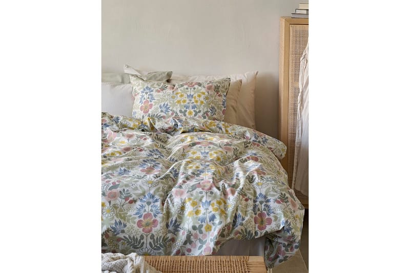 Dynebetræk Enkeltseng 2-Delers Sommerblomster Multi - Tekstiler - Sengetøj - Sengesæt & dynesæt