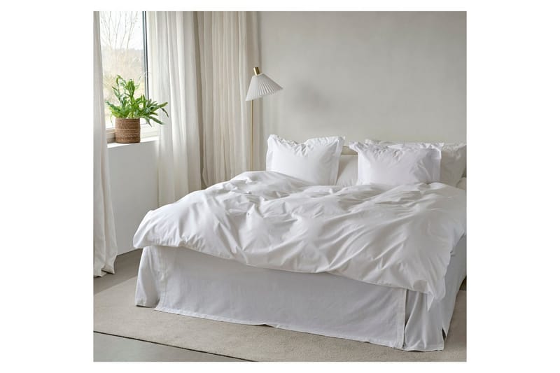 Dynebetræk Enkeltseng 2-dels Egyptisk Bomuld Hvid - Tekstiler - Sengetøj - Dyne