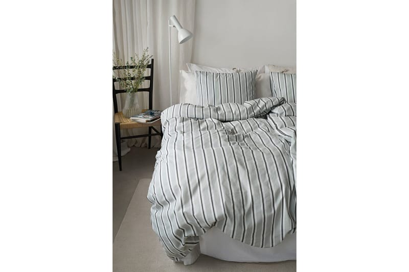 Dynebetræk Enkeltseng 2-dels Sunnan Rand - Grøn - Tekstiler - Sengetøj - Sengesæt & dynesæt