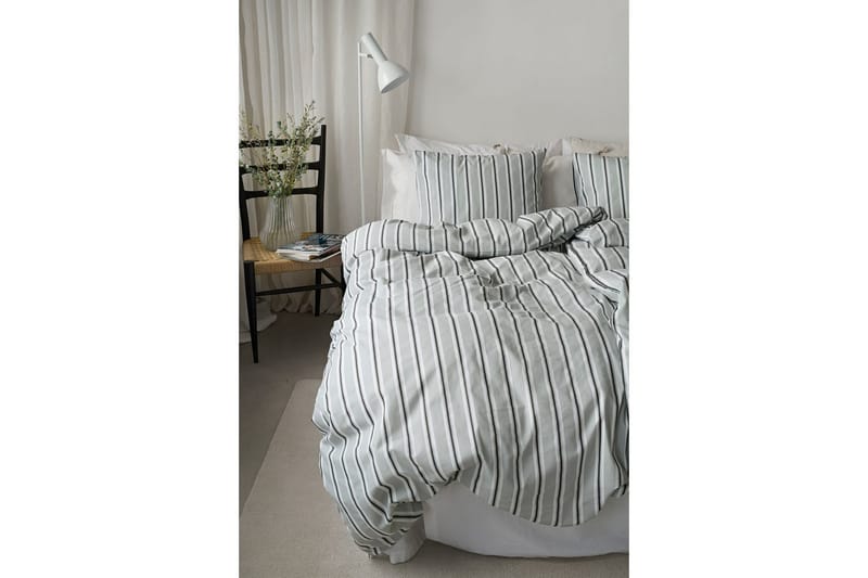 Dynebetræk Enkeltseng 2-dels Sunnan Rand - Grøn - Tekstiler - Sengetøj - Sengesæt & dynesæt