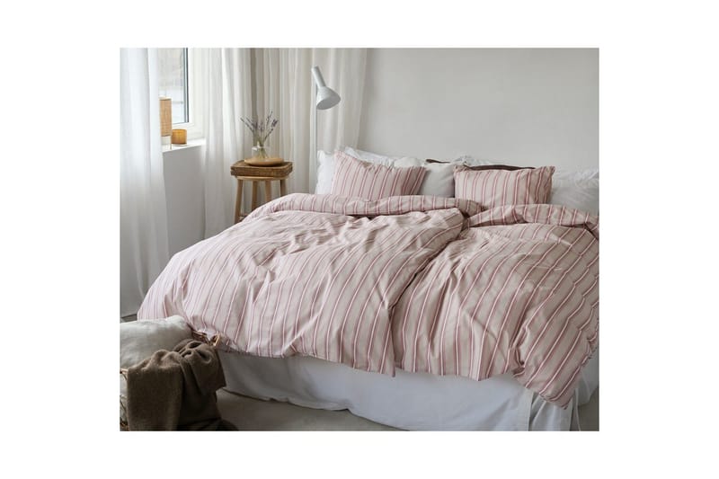 Dynebetræk Enkeltseng 2-dels Sunnan Rand - Rosa - Tekstiler - Sengetøj - Sengesæt & dynesæt