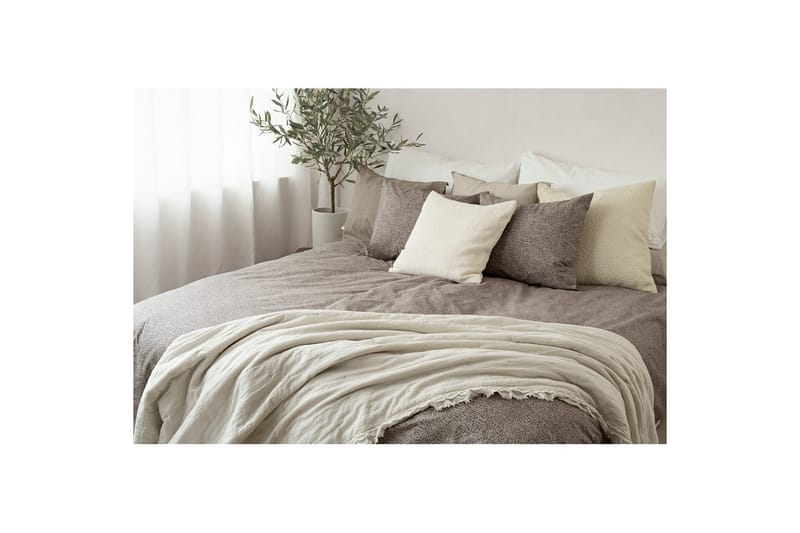 Dynebetræk Enkeltseng 2-dels Sylvi - Brun - Tekstiler - Sengetøj - Sengesæt & dynesæt