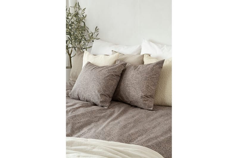 Dynebetræk Enkeltseng 2-dels Sylvi - Brun - Tekstiler - Sengetøj - Sengesæt & dynesæt