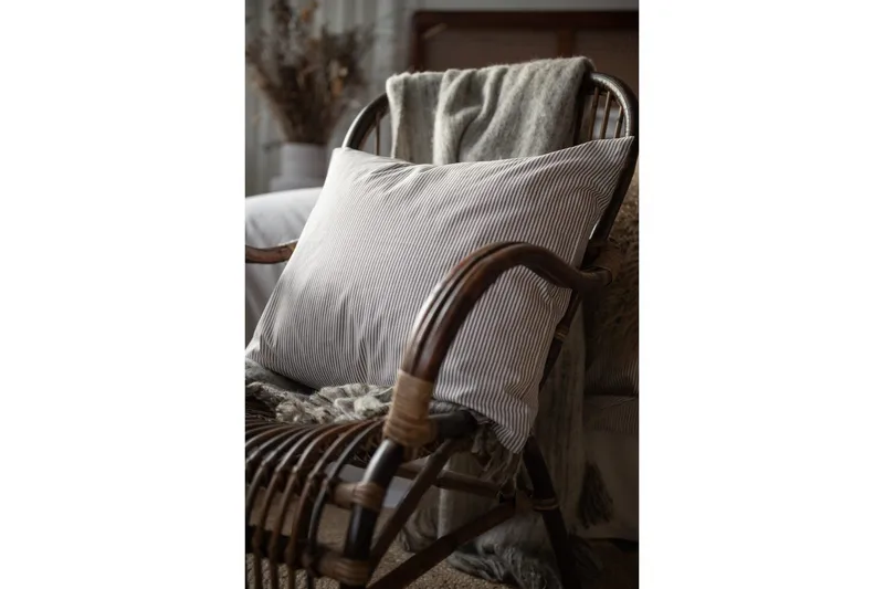 Dynebetræk Enkeltseng 2-dels Thelma Stripe - Brun - Tekstiler - Sengetøj - Sengesæt & dynesæt