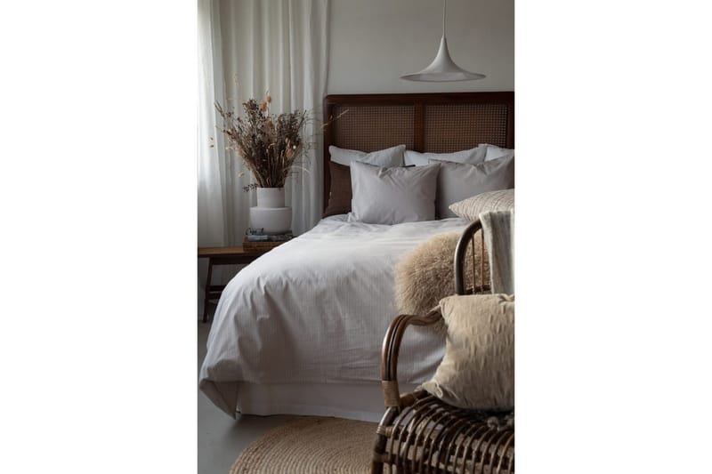 Dynebetræk Enkeltseng 2-dels Thelma Stripe - Brun - Tekstiler - Sengetøj - Sengesæt & dynesæt