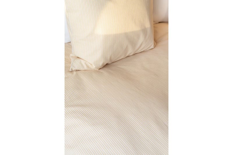 Dynebetræk Enkeltseng 2-dels Thelma Stripe - Gul - Tekstiler - Sengetøj - Sengesæt & dynesæt