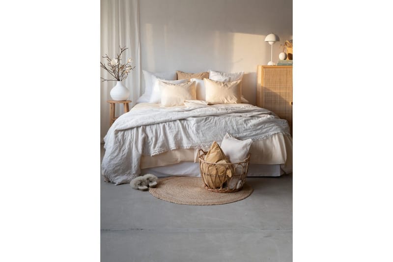 Dynebetræk Enkeltseng 2-dels Thelma Stripe - Gul - Tekstiler - Sengetøj - Sengesæt & dynesæt