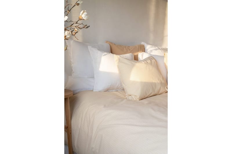 Dynebetræk Enkeltseng 2-dels Thelma Stripe - Gul - Tekstiler - Sengetøj - Sengesæt & dynesæt